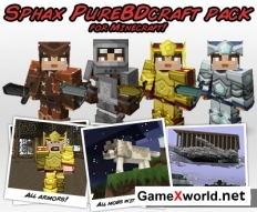 Текстуры Sphax PureBDcraft для Minecraft 1.6.4 [64x]