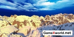 Realistic Snowy Mountains- Costum Terrain   для Minecraft. Скриншот №1