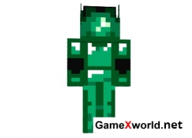 Emerald Knight скин для Minecraft. Скриншот №1