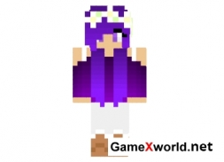 Purple Shirt and Hair скин для Minecraft