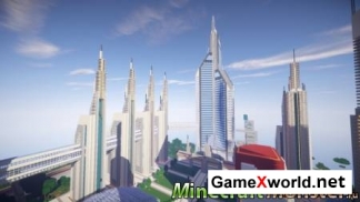Карта Future CITY 2.1 для Minecraft 1.10/1.9/1.8. Скриншот №1