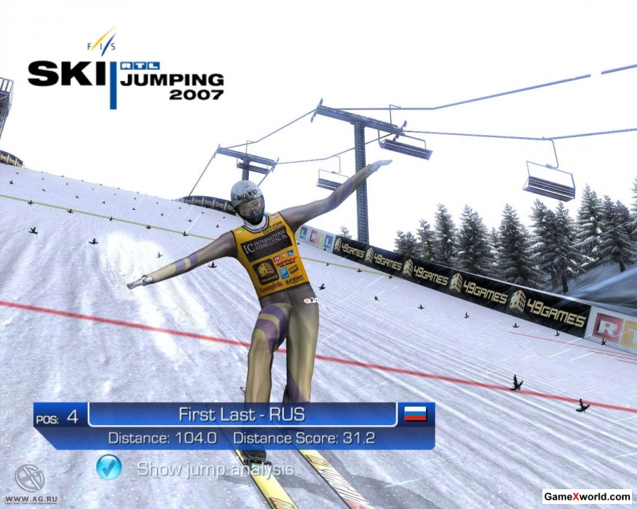 Rtl лыжный трамплин 2007 / rtl ski jumping 2007 (2007) pc. Скриншот №3