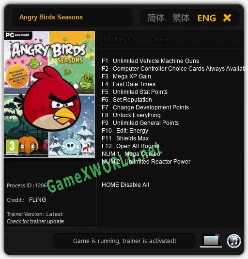Angry Birds Seasons: Читы, Трейнер +14 [FLiNG]