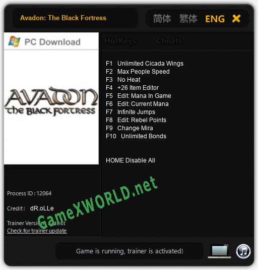 Avadon: The Black Fortress: Читы, Трейнер +10 [dR.oLLe]