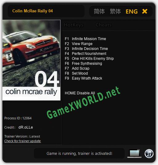 Colin McRae Rally 04: Читы, Трейнер +9 [dR.oLLe]