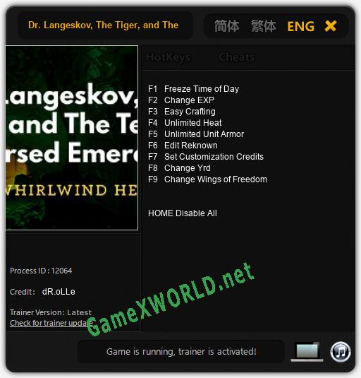 Dr. Langeskov, The Tiger, and The Terribly Cursed Emerald: Читы, Трейнер +9 [dR.oLLe]