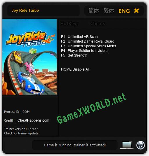 Joy Ride Turbo: Читы, Трейнер +5 [CheatHappens.com]