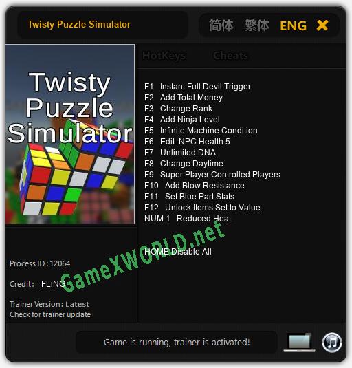 Twisty Puzzle Simulator: Читы, Трейнер +13 [FLiNG]