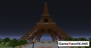 Карта Эйфелева башня для Майнкрафт. Скриншот №4