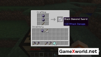 Скачать мод Инструменты из Черных Алмазов (Black Diamond Tools) для Майнкрафт 1.6.2. Скриншот №1