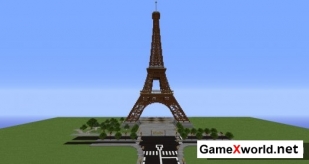 Карта Эйфелева башня для Майнкрафт. Скриншот №3