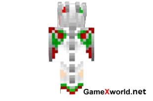 White Christmas Dragon - Белый рождественский дракон скин для Minecraft. Скриншот №2