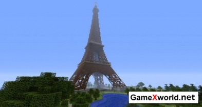 Карта Эйфелева башня для Майнкрафт. Скриншот №6