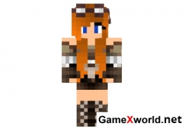 Redhead Steapunk Girl скин для Minecraft
