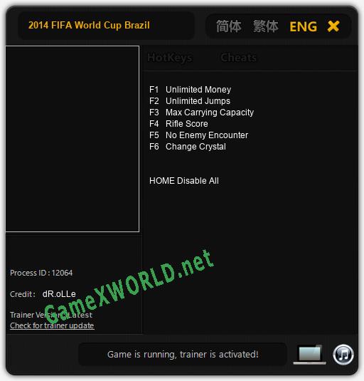 2014 FIFA World Cup Brazil: Читы, Трейнер +6 [dR.oLLe]