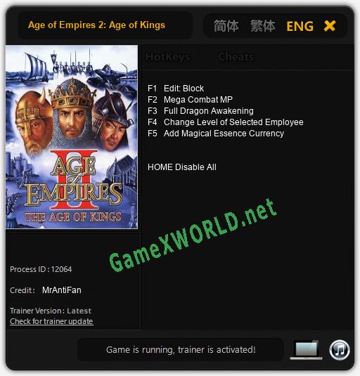 Age of Empires 2: Age of Kings: Читы, Трейнер +5 [MrAntiFan]