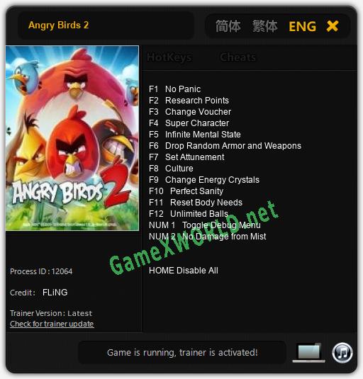 Angry Birds 2: Читы, Трейнер +14 [FLiNG]