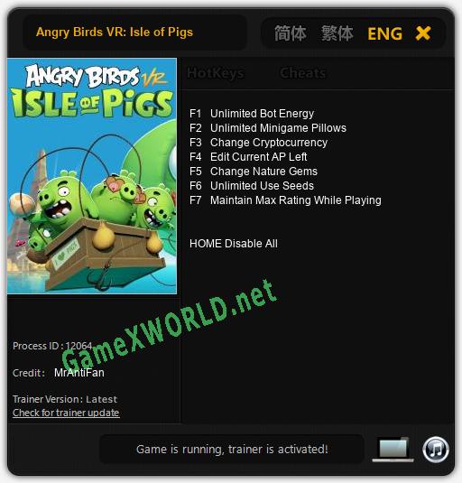 Angry Birds VR: Isle of Pigs: Читы, Трейнер +7 [MrAntiFan]