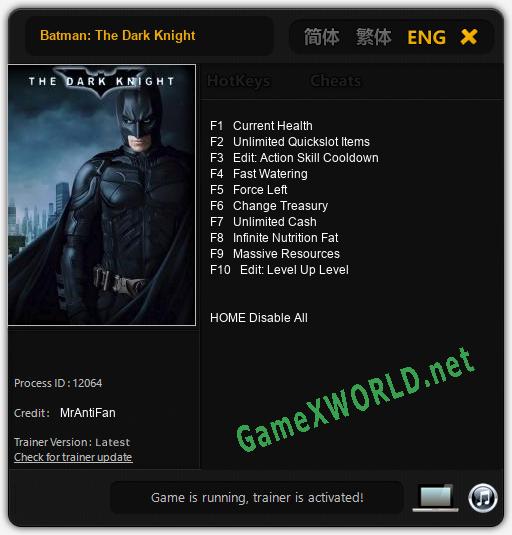 Batman: The Dark Knight: Читы, Трейнер +10 [MrAntiFan]