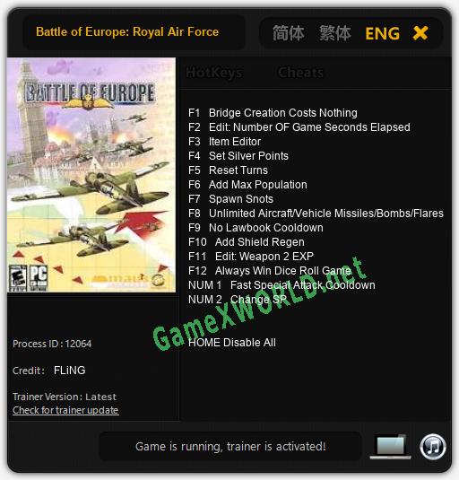 Battle of Europe: Royal Air Forces: Читы, Трейнер +14 [FLiNG]