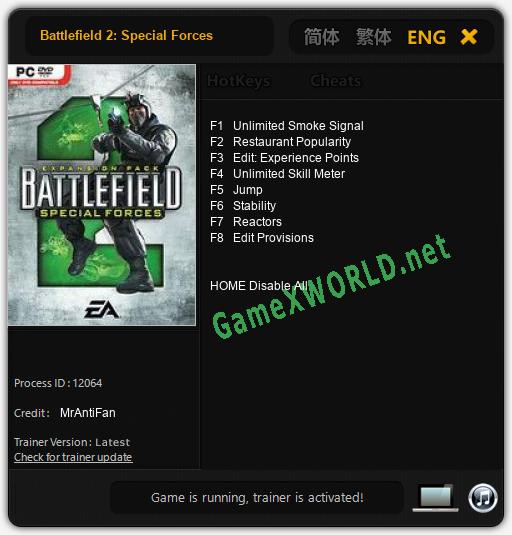 Battlefield 2: Special Forces: Читы, Трейнер +8 [MrAntiFan]