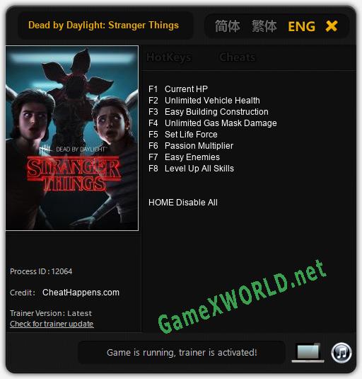 Dead by Daylight: Stranger Things: Читы, Трейнер +8 [CheatHappens.com]