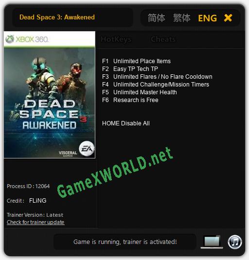 Dead Space 3: Awakened: Читы, Трейнер +6 [FLiNG]