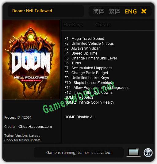 Doom: Hell Followed: Читы, Трейнер +14 [CheatHappens.com]