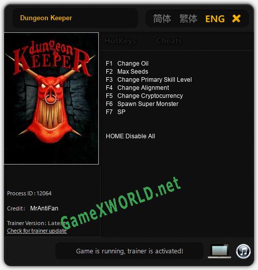 Dungeon Keeper: Читы, Трейнер +7 [MrAntiFan]