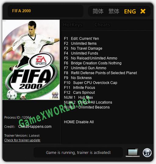 FIFA 2000: Читы, Трейнер +15 [CheatHappens.com]