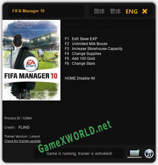 FIFA Manager 10: Читы, Трейнер +6 [FLiNG]