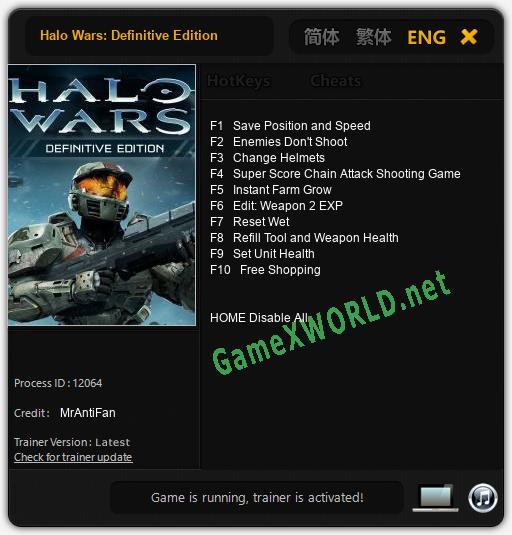Halo Wars: Definitive Edition: Читы, Трейнер +10 [MrAntiFan]