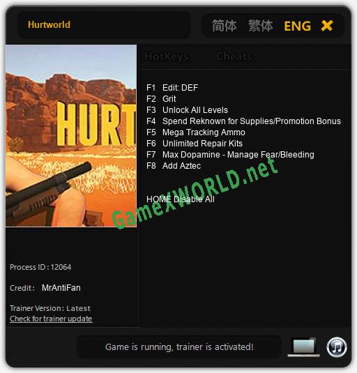 Hurtworld: Читы, Трейнер +8 [MrAntiFan]