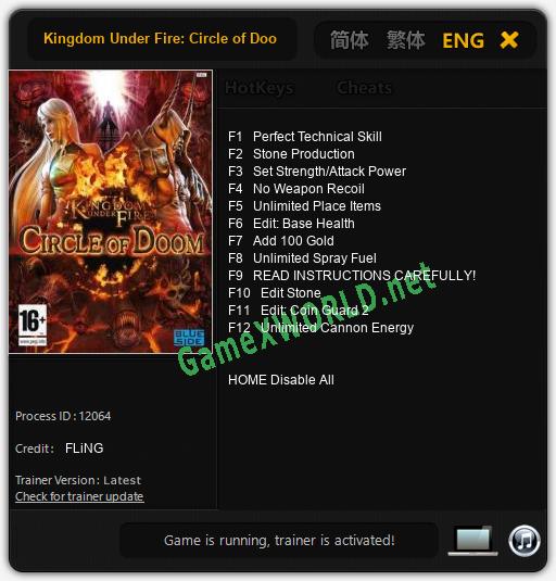 Kingdom Under Fire: Circle of Doom: Читы, Трейнер +12 [FLiNG]