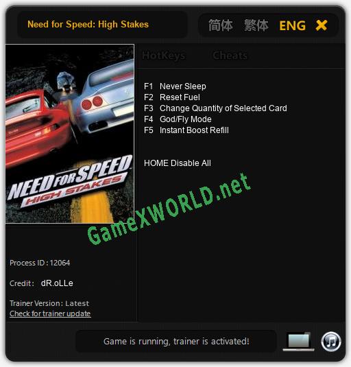 Need for Speed: High Stakes: Читы, Трейнер +5 [dR.oLLe]