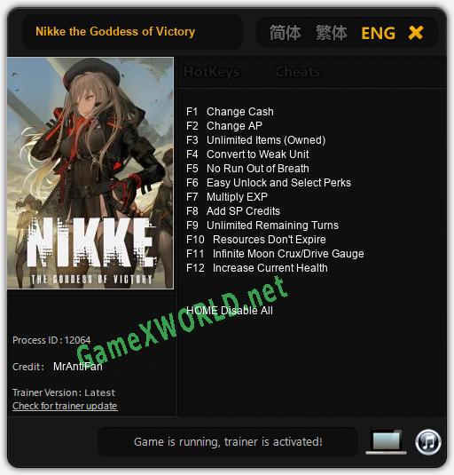 Nikke the Goddess of Victory: Читы, Трейнер +12 [MrAntiFan]