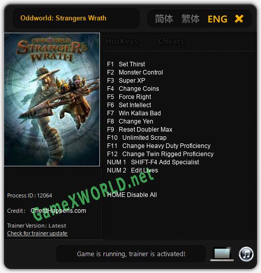 Oddworld: Strangers Wrath: Читы, Трейнер +14 [CheatHappens.com]