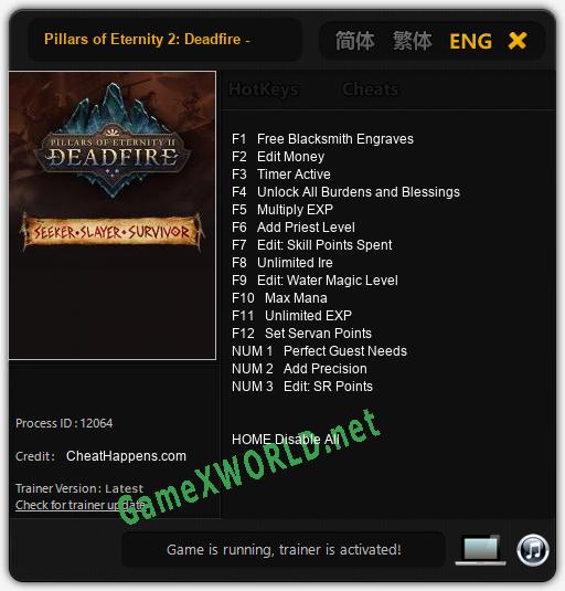 Pillars of Eternity 2 Deadfire Seeker, Slayer, Survivor Читы
