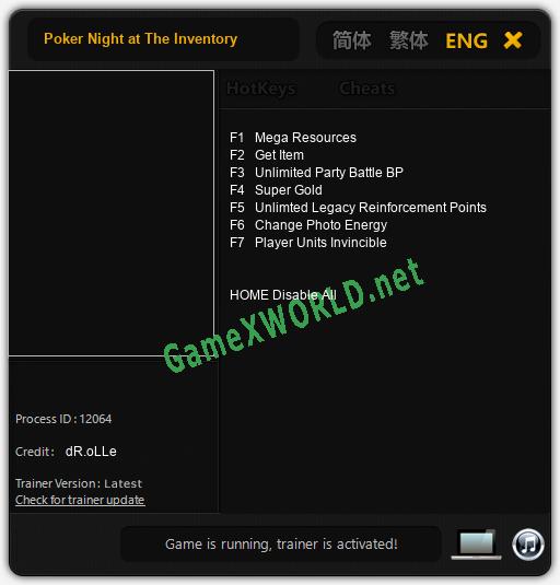 Poker Night at The Inventory: Читы, Трейнер +7 [dR.oLLe]
