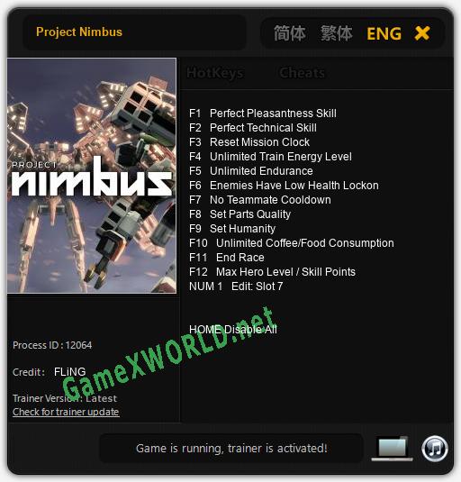 Project Nimbus: Читы, Трейнер +13 [FLiNG]
