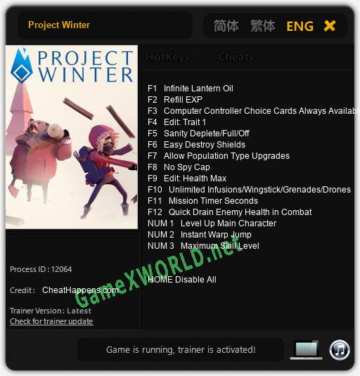 Project Winter: Читы, Трейнер +15 [CheatHappens.com]