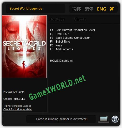 Secret World Legends: Читы, Трейнер +6 [dR.oLLe]