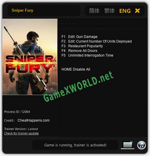 Sniper Fury: Читы, Трейнер +5 [CheatHappens.com]