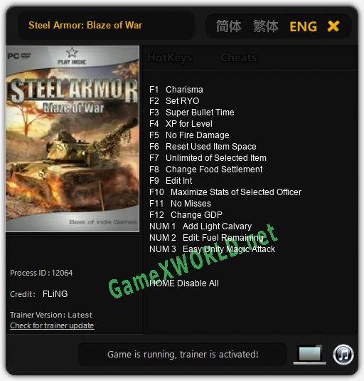 Steel Armor: Blaze of War: Читы, Трейнер +15 [FLiNG]