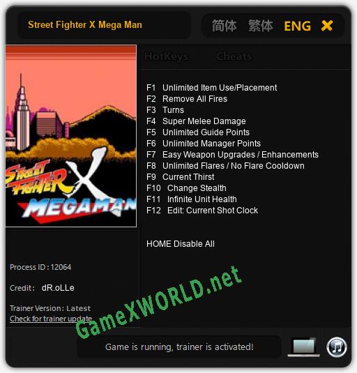 Street Fighter X Mega Man: Читы, Трейнер +12 [dR.oLLe]
