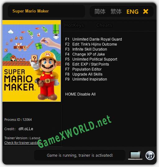 Super Mario Maker: Читы, Трейнер +9 [dR.oLLe]