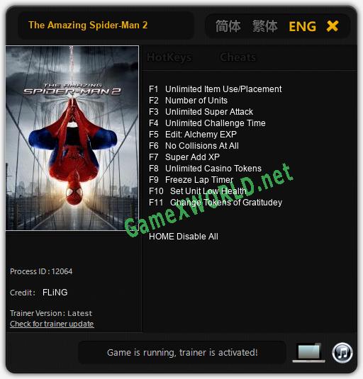The Amazing Spider-Man 2: Читы, Трейнер +11 [FLiNG]