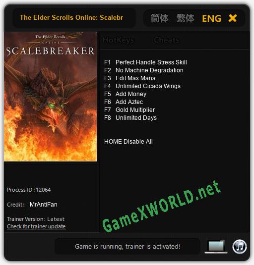 The Elder Scrolls Online: Scalebreaker: Читы, Трейнер +8 [MrAntiFan]