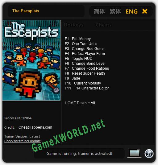 The Escapists: Читы, Трейнер +11 [CheatHappens.com]