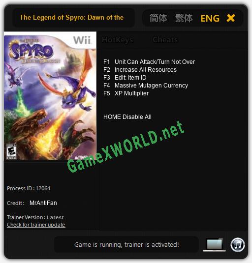 The Legend of Spyro: Dawn of the Dragon: Читы, Трейнер +5 [MrAntiFan]